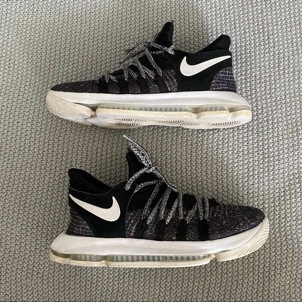 Nike Zoom KD 10 Kevin Durant Oreo GS 5.5Y / 7W activewear
